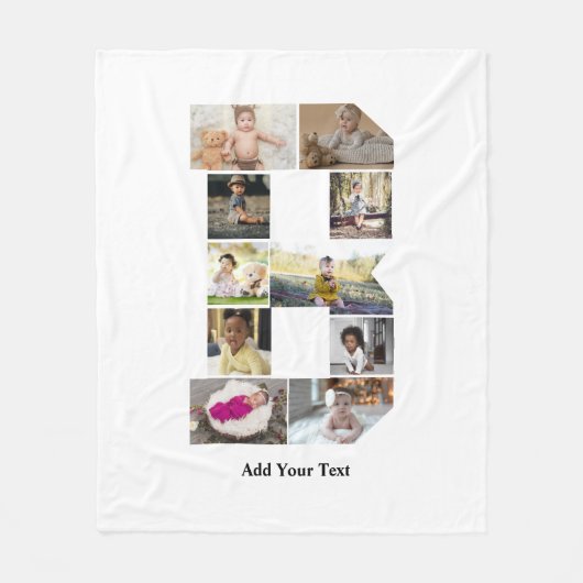 Erstellen Sie Ihre eigene Letter-B-FotoCollage Fleecedecke (Vorderseite)