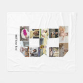 Erstellen Sie Ihre eigene Letter-B-FotoCollage Fleecedecke (Vorderseite (Horizontal))