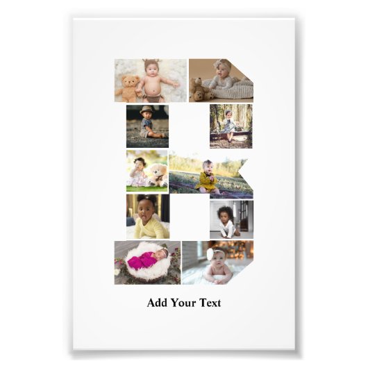 Erstellen Sie Ihre eigene Letter-B-FotoCollage Fotodruck (Vorne)