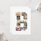 Erstellen Sie Ihre eigene Letter-B-FotoCollage Karte (Vorderseite/Rückseite Beispiel)