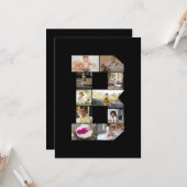 Erstellen Sie Ihre eigene Letter-B-FotoCollage Karte (Vorderseite/Rückseite Beispiel)