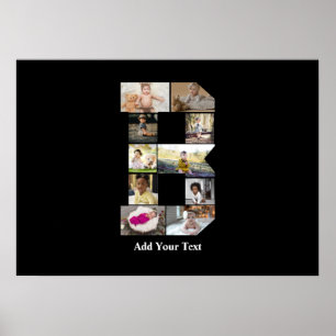 Erstellen Sie Ihre eigene Letter-B-FotoCollage Poster