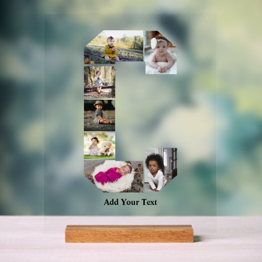 Erstellen Sie Ihre eigene Letter-C-FotoCollage Acrylschild (Neutral)