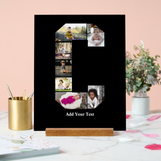 Erstellen Sie Ihre eigene Letter-C-FotoCollage Acrylschild (Hochzeit)