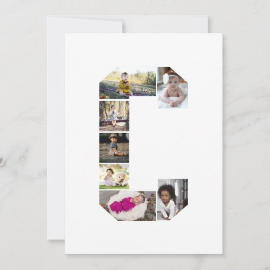 Erstellen Sie Ihre eigene Letter-C-FotoCollage Dankeskarte (Vorderseite)