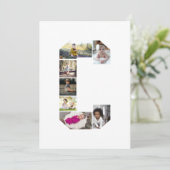 Erstellen Sie Ihre eigene Letter-C-FotoCollage Dankeskarte (Stehend Vorderseite)