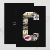 Erstellen Sie Ihre eigene Letter-C-FotoCollage Dankeskarte (Vorne/Hinten)