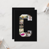Erstellen Sie Ihre eigene Letter-C-FotoCollage Karte (Vorderseite/Rückseite Beispiel)