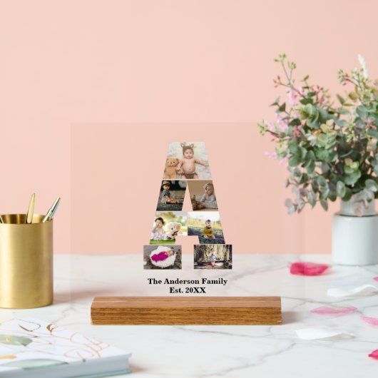 Erstellen Sie Ihre eigene Letter-Collage Acrylschild (Hochzeit)