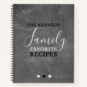 Erstellen Sie Ihre eigene Lieblingsrezepte-Tafel Notizblock (Vorderseite)