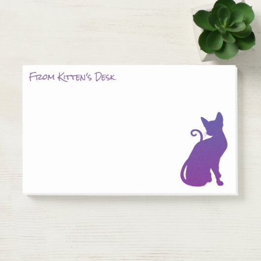 Erstellen Sie Ihre eigene Lila Cat-Silhouette Post-it Klebezettel (Büro)