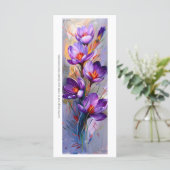 Erstellen Sie Ihre eigene Lila Crocuses Lesezeiche (Stehend Vorderseite)