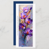 Erstellen Sie Ihre eigene Lila Crocuses Lesezeiche (Vorne/Hinten)