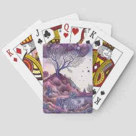Erstellen Sie Ihre eigene Lila Fantasielandschaft Spielkarten