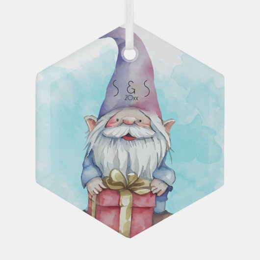 Erstellen Sie Ihre eigene Lila GNOME-Präsenz Ornament Aus Glas (Vorderseite)