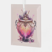 Erstellen Sie Ihre eigene Lila Hexe Ornament Aus Glas (Vorderseite links)