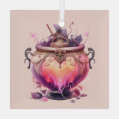 Erstellen Sie Ihre eigene Lila Hexe Ornament Aus Glas (Rückseite)