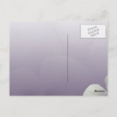 Erstellen Sie Ihre eigene lila Juni-Hochzeit Postkarte (Rückseite)