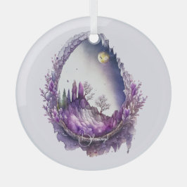 Erstellen Sie Ihre eigene Lila Landschaftsstruktur Ornament Aus Glas