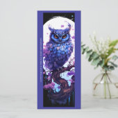 Erstellen Sie Ihre eigene Lila Owl Moon Lesezeiche (Stehend Vorderseite)