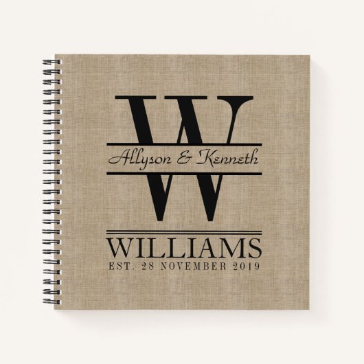 Erstellen Sie Ihre eigene Logo-Monogramm für das B Notizbuch (Vorderseite)