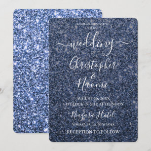 Erstellen Sie Ihre eigene Lux Wedding Glitzer Prin Einladung