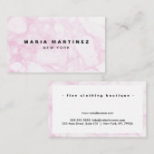 Erstellen Sie Ihre eigene Luxus-Boutique Rosa Marm Visitenkarte (Vorne/Hinten)