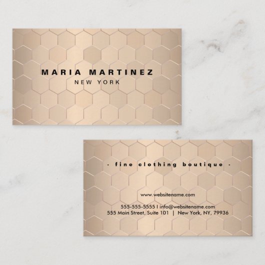 Erstellen Sie Ihre eigene Luxus-Boutique Visitenkarte (Vorne/Hinten)