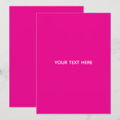 Erstellen Sie Ihre eigene magenta Einladungskarte (Vorne/Hinten)