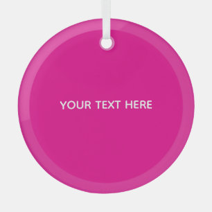 Erstellen Sie Ihre eigene Magenta-Einladungspostka Ornament Aus Glas