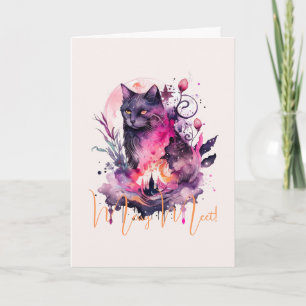 Erstellen Sie Ihre eigene magische schwarze Katze Karte