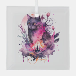Erstellen Sie Ihre eigene magische schwarze Katze Ornament Aus Glas
