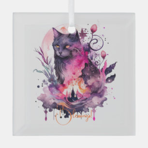 Erstellen Sie Ihre eigene magische schwarze Katze Ornament Aus Glas