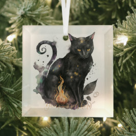 Erstellen Sie Ihre eigene magische schwarze Katze Ornament Aus Glas