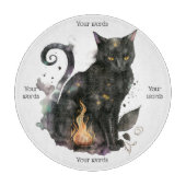 Erstellen Sie Ihre eigene magische schwarze Katze  Schneidebrett (Vorderseite)