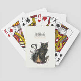 Erstellen Sie Ihre eigene magische schwarze Katze Spielkarten
