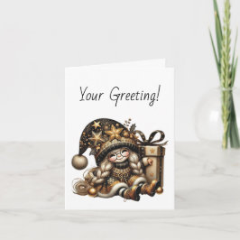 Erstellen Sie Ihre eigene magische Weihnachtsgotte Feiertagskarte