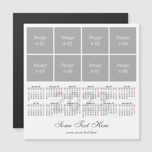 Erstellen Sie Ihre eigene Magnetkarte für 2022. (Vorne/Hinten)