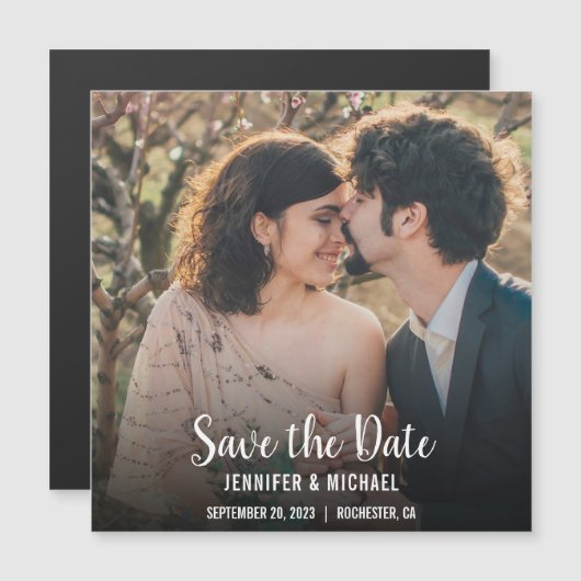 Erstellen Sie Ihre eigene Magnetkarte Save the Dat (Vorne/Hinten)