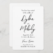 Erstellen Sie Ihre eigene maßgeschneiderte Hochzei Einladung (Vorne/Hinten)