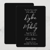 Erstellen Sie Ihre eigene maßgeschneiderte Hochzei Einladung (Vorne/Hinten)