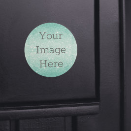 Erstellen Sie Ihre eigene Metallic Aqua Blue Glitz Runder Aufkleber