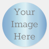 Erstellen Sie Ihre eigene metallische Frost Eis Bl Runder Aufkleber (Vorderseite)