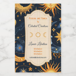 Erstellen Sie Ihre eigene Midnight Blue & Gold Cel Weinetikett