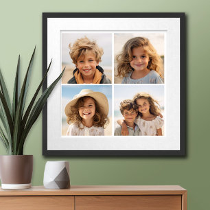 Erstellen Sie Ihre eigene minimale 4-Foto-Collage Poster