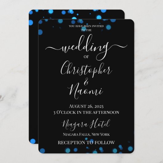 Erstellen Sie Ihre eigene Minimalistische Bokeh Ed Einladung (Vorne/Hinten)