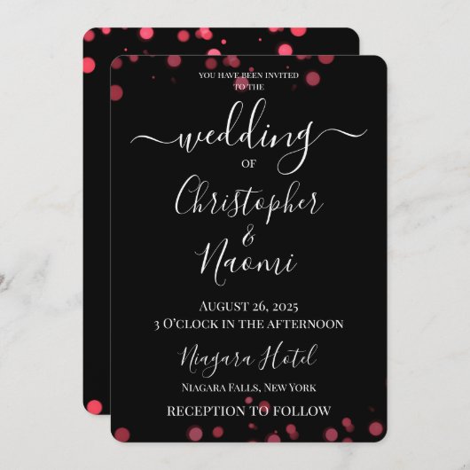 Erstellen Sie Ihre eigene Minimalistische Bokeh Ed Einladung (Vorne/Hinten)