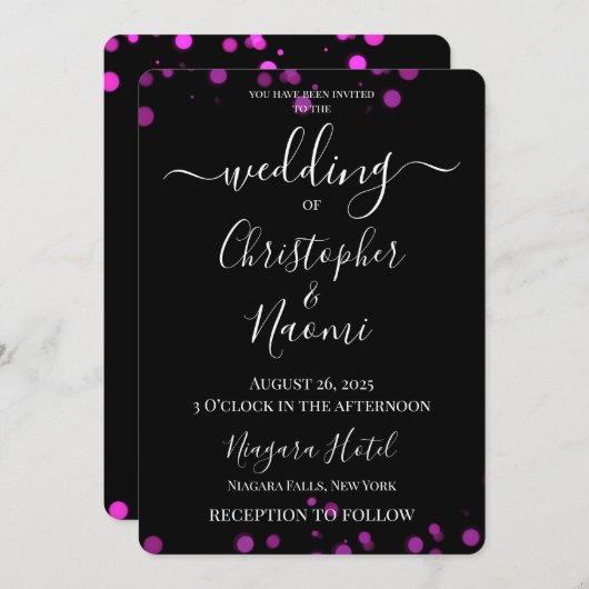 Erstellen Sie Ihre eigene Minimalistische Bokeh Ed Einladung (Vorne/Hinten)