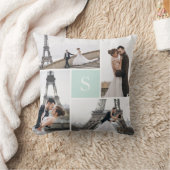 Erstellen Sie Ihre eigene Mit Monogramm 5-Foto-Gal Kissen (Decke)