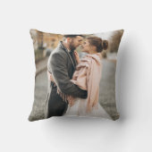 Erstellen Sie Ihre eigene Mit Monogramm 5-Foto-Gal Kissen (Rückseite)